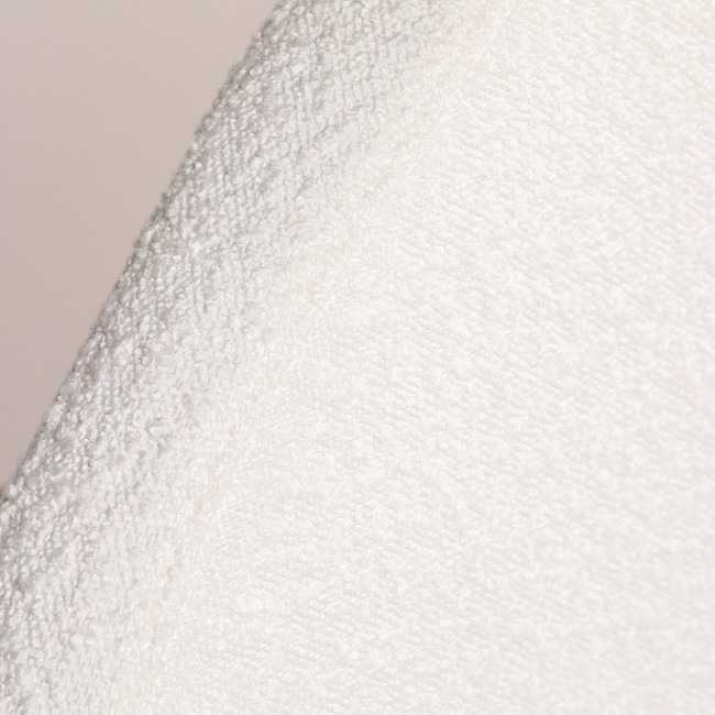 Noussa - Tête de lit en tissu bouclette demi-lune L170cm