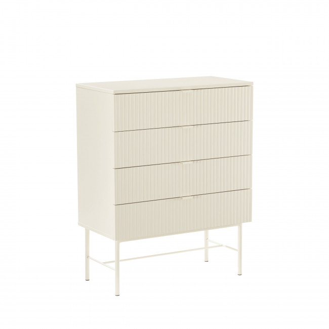 Molly - Commode 4 tiroirs en bois et métal L79cm