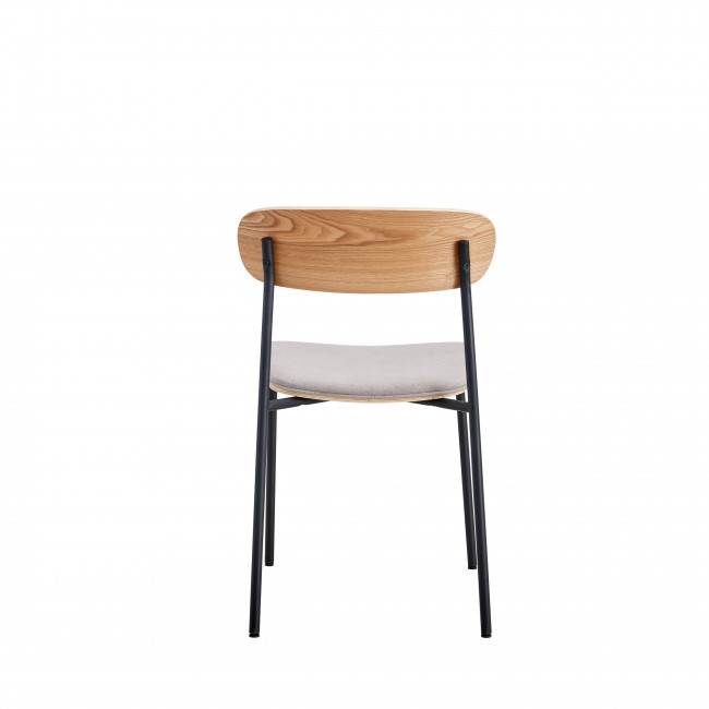 Arno - Lot de 2 chaises en tissu et métal