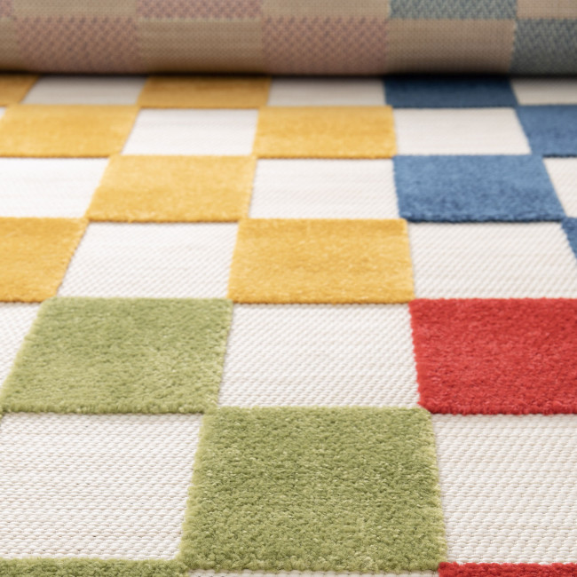 Addo – Tapis intérieur et extérieur à motif géométrique multicolore