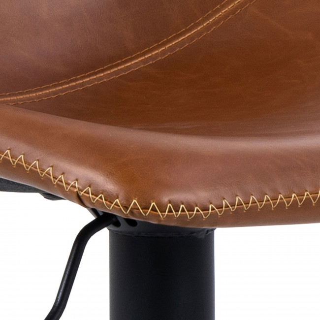 Anartia - Tabouret de bar en simili et métal H61cm