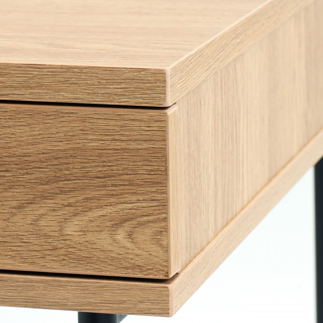 Rinto - Bureau 1 tiroir 1 niche en bois et métal L120cm