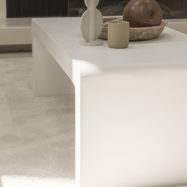 Tocoa - Table basse en fibre de ciment 120x55cm