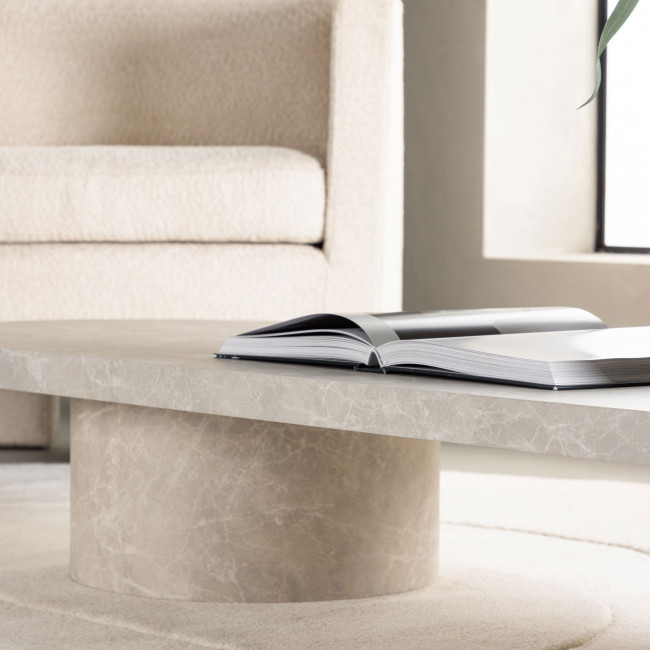 Narvik - Table basse ovale en bois 190x60cm