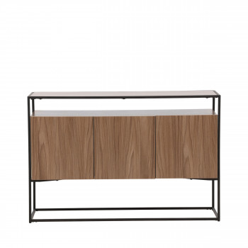 Kingsport - Buffet 3 portes en bois et métal L120cm