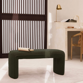 Full - Banc rembourré en tissu bouclette L100cm