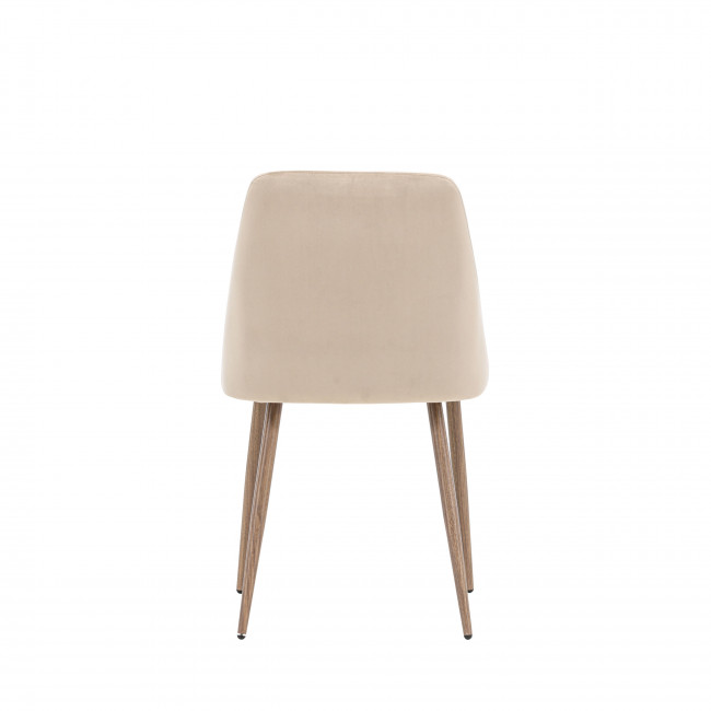Night - Lot de 2 chaises en velours et métal