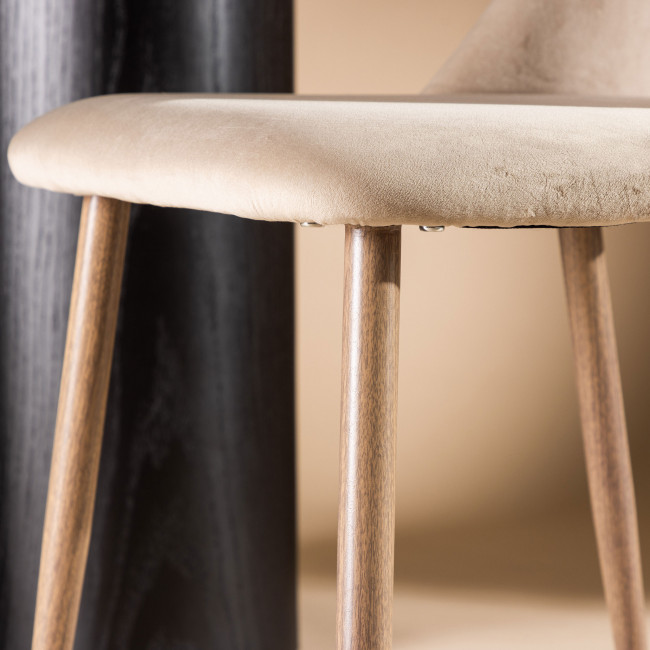 Night - Lot de 2 chaises en velours et métal