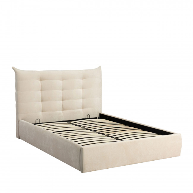 Serenita - Lit coffre en tissu 140x190cm