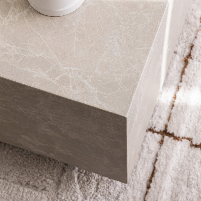 Lipani - Table d'appoint carrée effet marbre 45x45cm