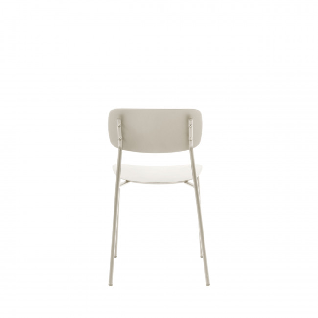 Elin - Lot de 4 chaises en plastique et métal
