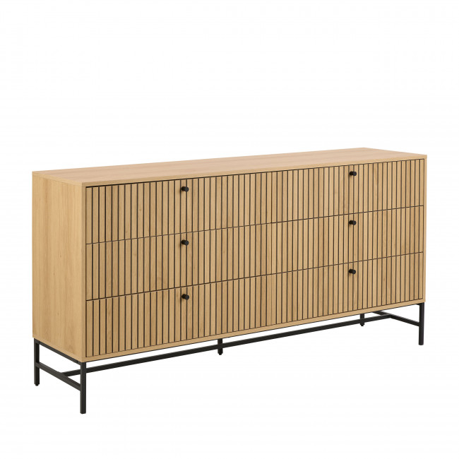Storo - Commode 6 tiroirs en bois L157.9cm