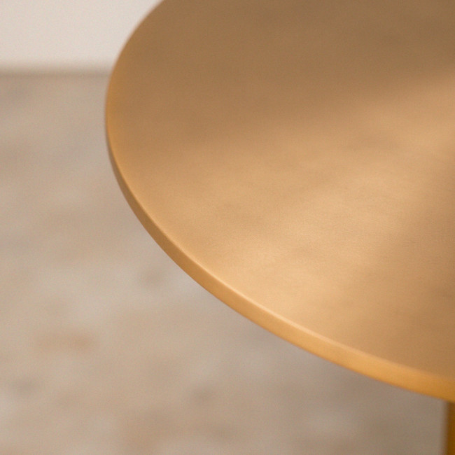Lecco - Table d'appoint en effet laiton et marbre ø41cm