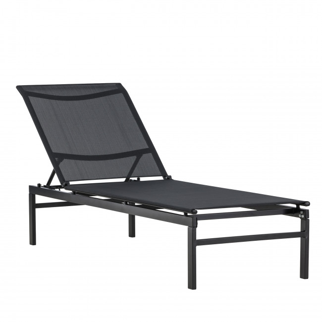 Massimo - Chaise longue inclinable en aluminium
