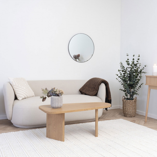 Melo - Table basse organique en bois 100x50cm