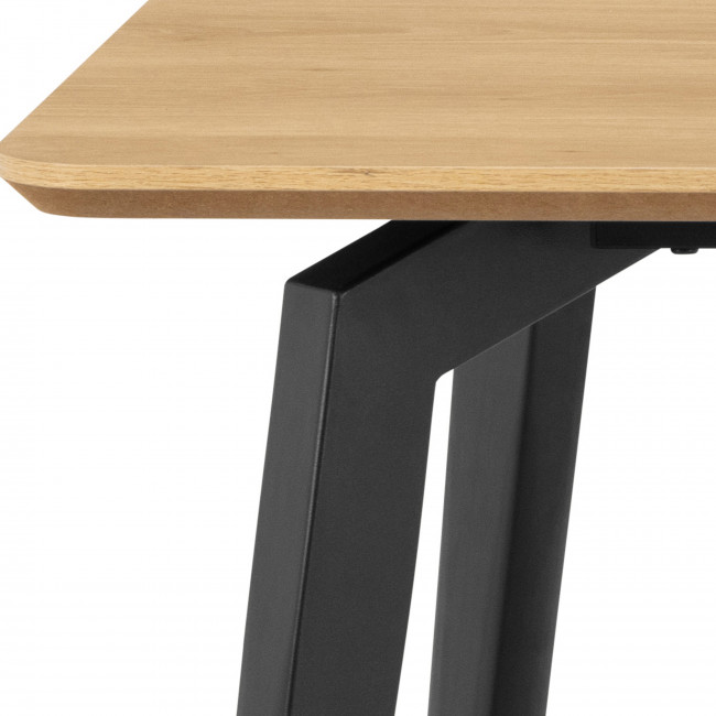 Lunka - Table à manger 4 personnes en bois et métal