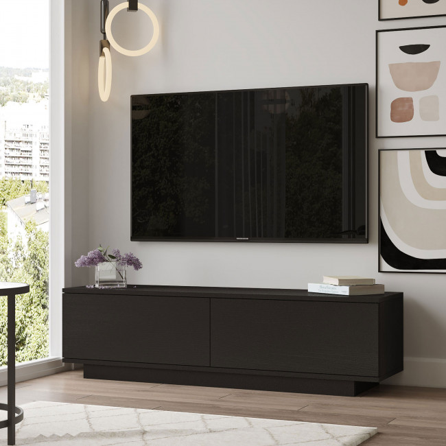 Joe - Meuble TV 2 portes en bois L140cm