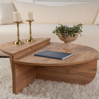 Asya - Lot de 2 tables basses en bois