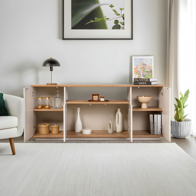 Fritz - Buffet 4 portes en bois L180cm