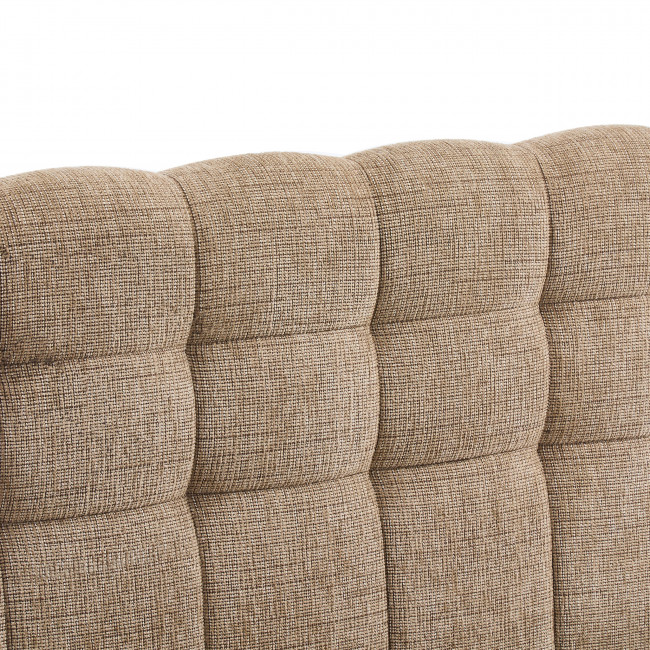 Acara - Lit coffre matelassé en tissu 140x190cm