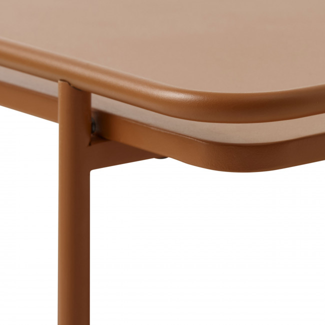 Saranda - Table d'appoint carrée 2 plateaux en métal 45x45cm
