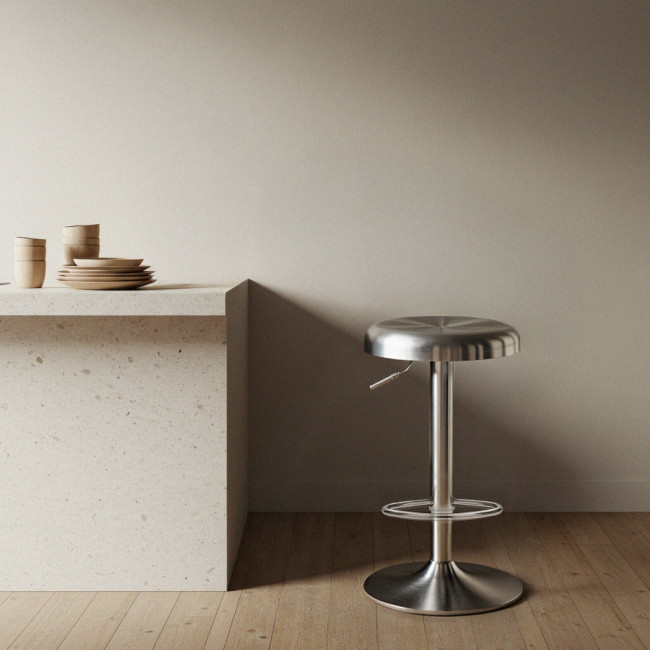 Pop - Tabouret de bar réglable en métal H60-81cm
