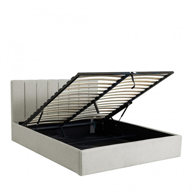 Lou - Lit coffre en tissu 160x200cm