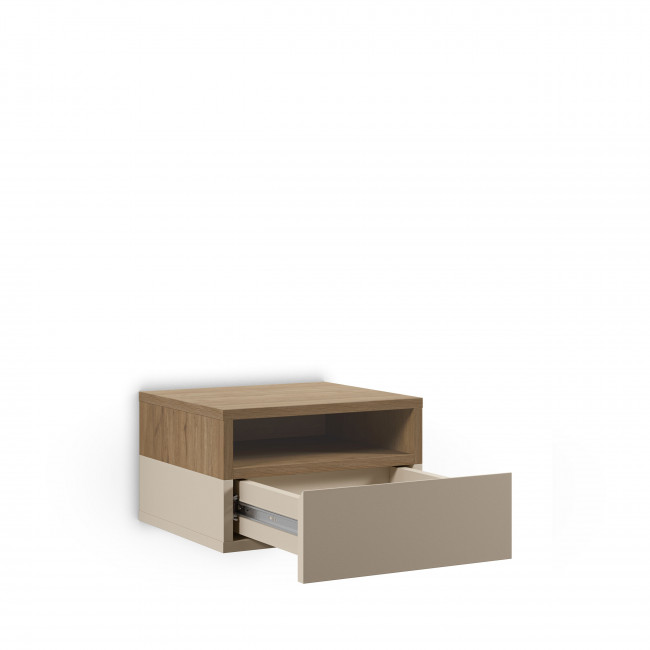 Quenor - Table de chevet murale 1 tiroir en bois