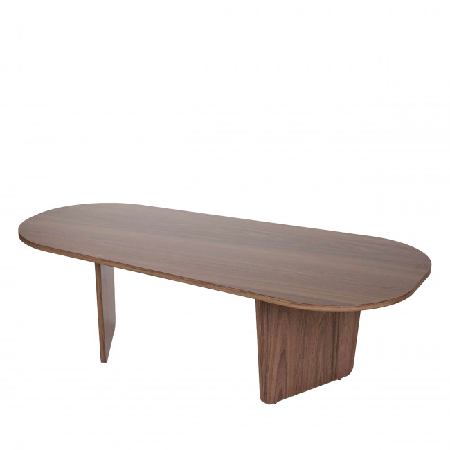 Soma - Table basse ovale en bois 130x65cm