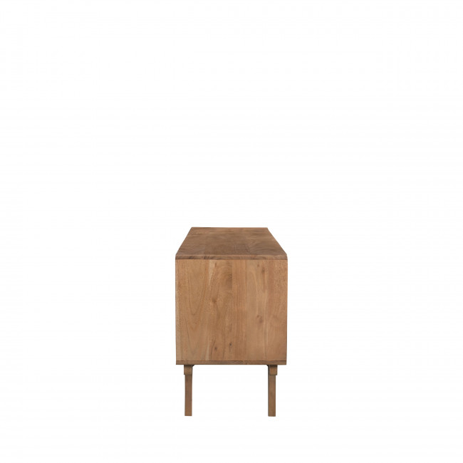 Bogor - Meuble tv 4 portes en bois massif L150cm