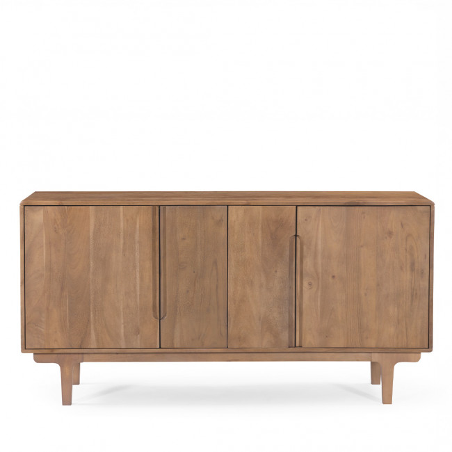 Bogor - Buffet 4 portes en bois massif L150cm