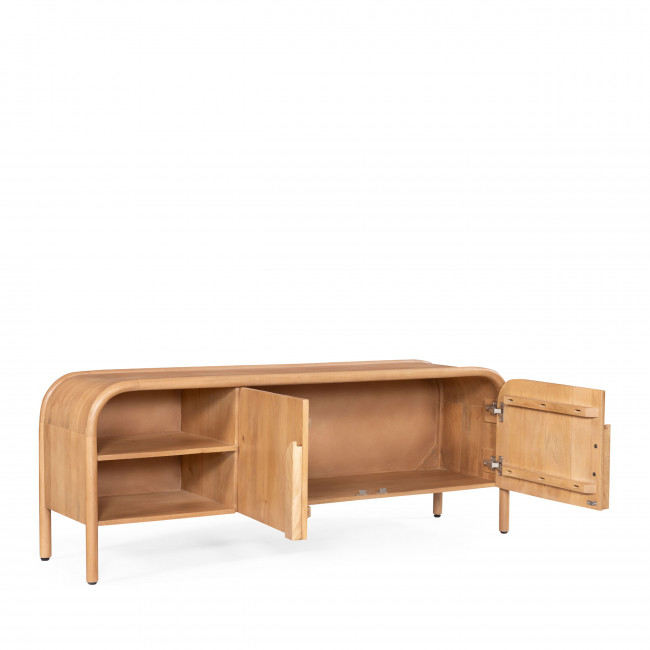 Bali - Meuble TV 2 portes en bois massif L150cm