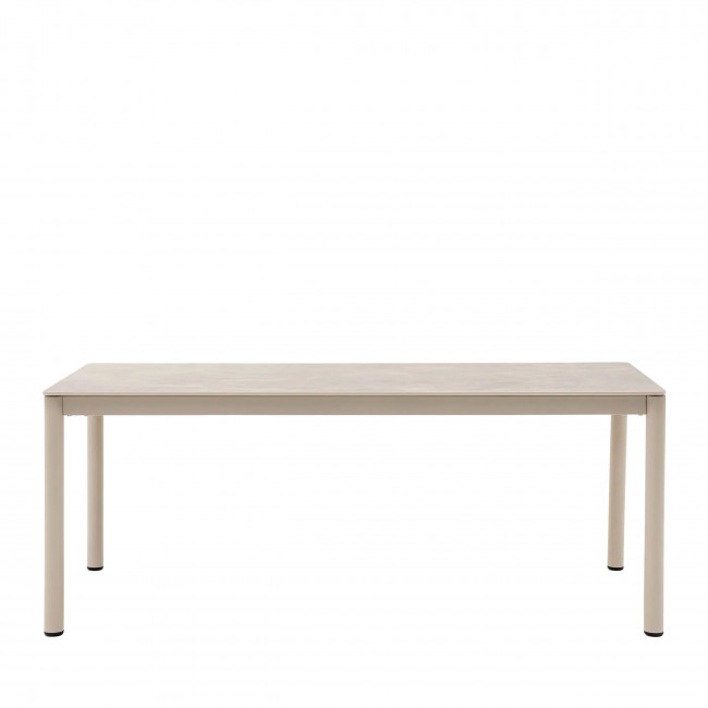 Alcudia - Table à manger 8 personnes en céramique et métal