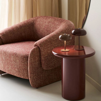 Hamiltony - Fauteuil lounge en tissu chiné 