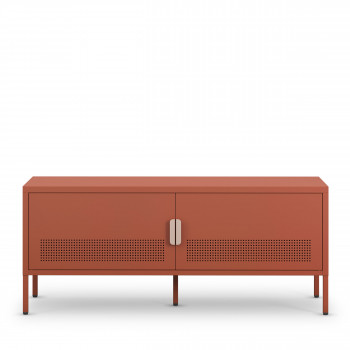 Adel - Meuble TV 2 portes en métal L120cm