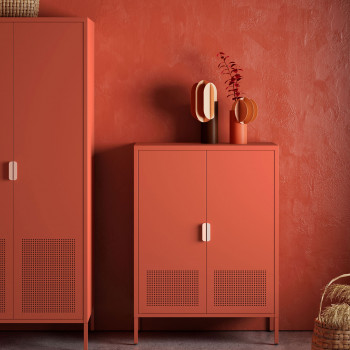 Adel - Buffet haut 2 portes en métal H110cm