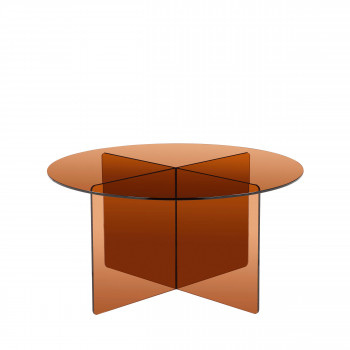 Boston - Table basse ronde en verre ø80cm