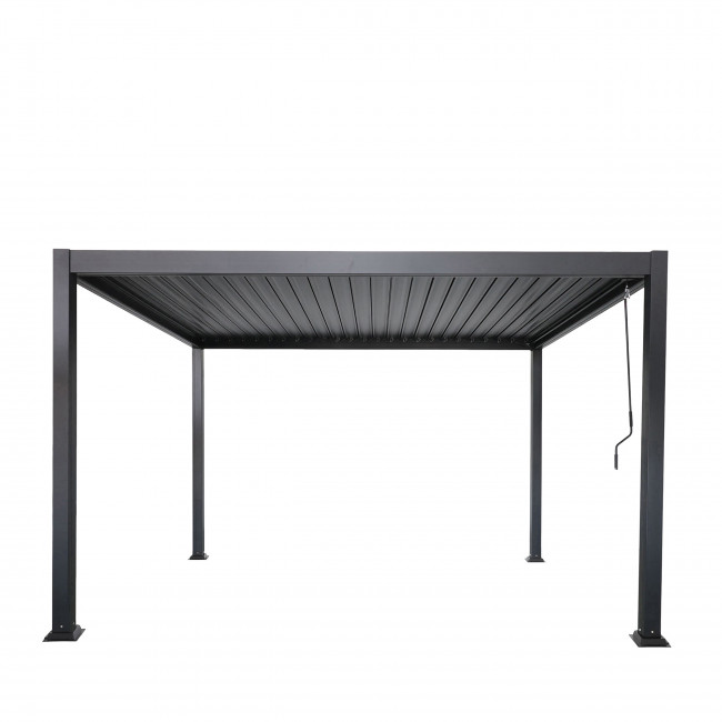 Tero - Pergola bioclimatique en aluminium 4x3m - anthracite