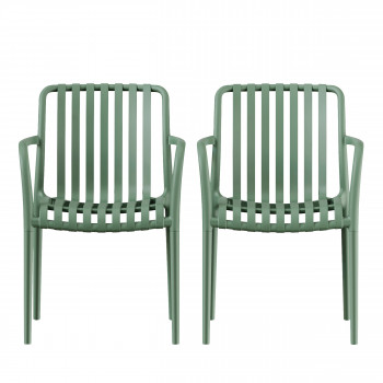 Brano - Lot de 2 fauteuils indoor/outdoor en plastique