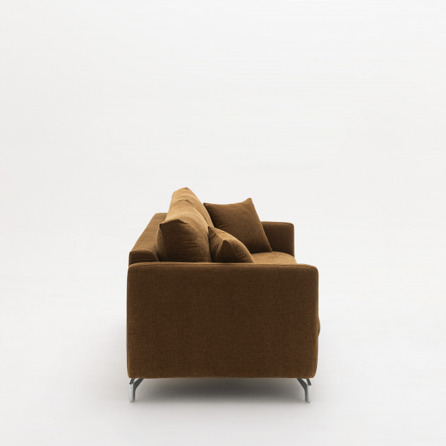 Steffen - Canapé convertible 3 places en tissu et pieds chrome