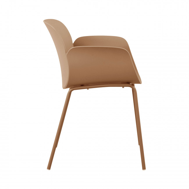 Acapulco - Lot de 4 fauteuils de table intérieur et extérieur en plastique et métal