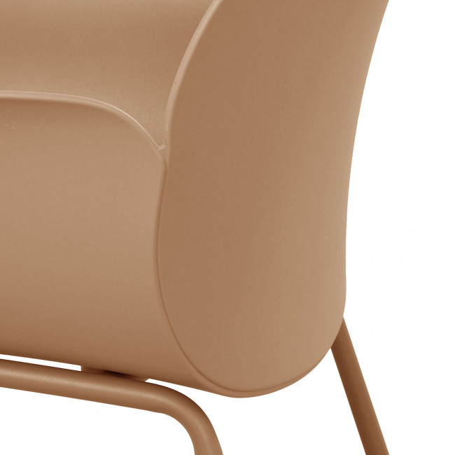 Acapulco - Lot de 4 fauteuils de table intérieur et extérieur en plastique et métal