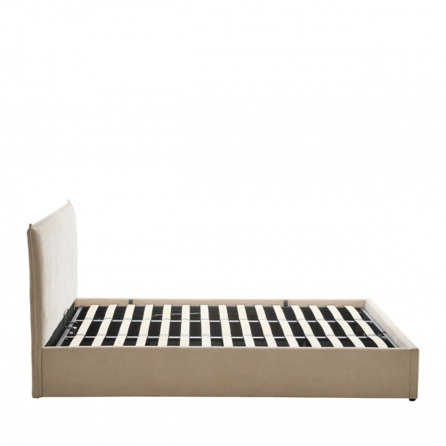 Cama -  Lit coffre en tissu 180x200cm