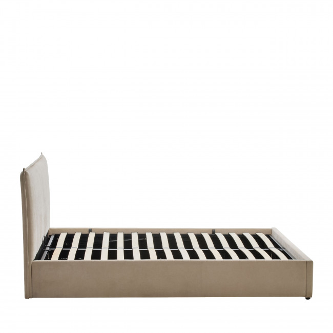 Cama -  Lit coffre en tissu 160x200cm