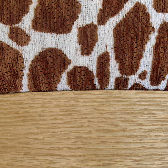 Wild - Pouf rond en tissu imprimé animal ø40cm