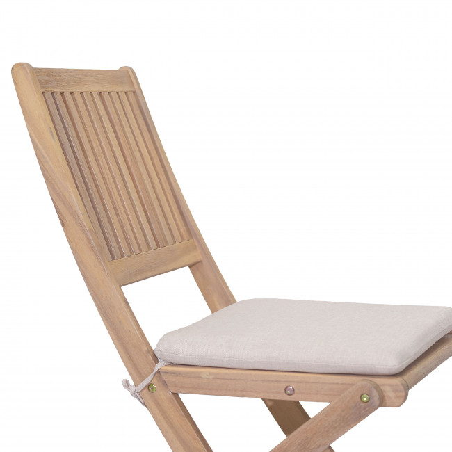 Lina - Lot de 2 chaises pliantes de jardin en bois