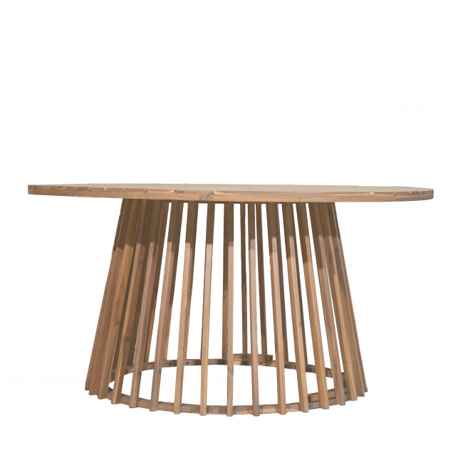 Boro - Table à manger de jardin 6 personnes ronde en bois d'acacia ø 150 cm