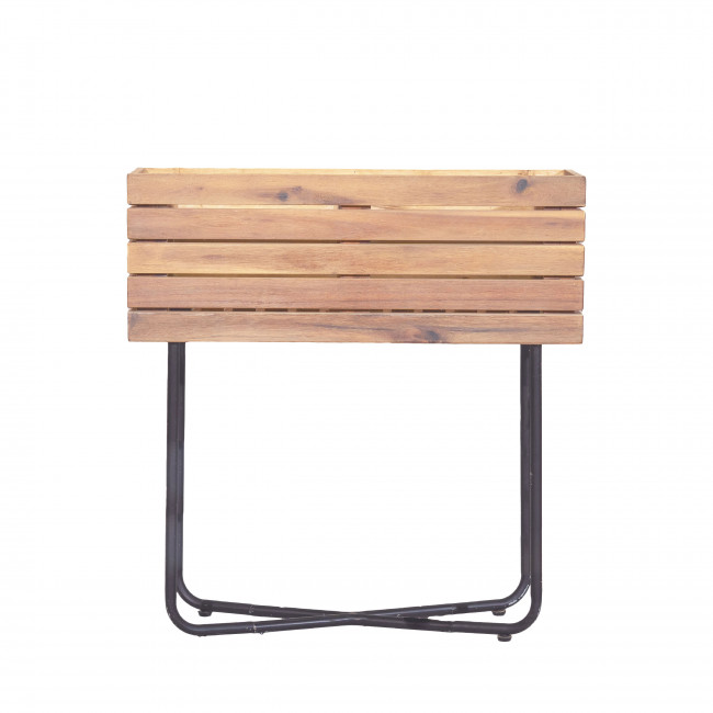 Kora - Jardinière en bois et métal H62cm