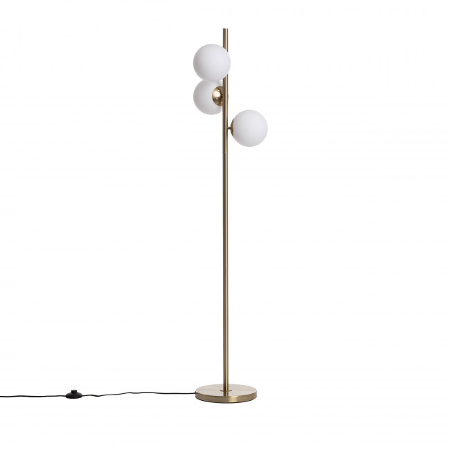 Kano - Lampadaire avec 3 points lumineux en verre H148cm