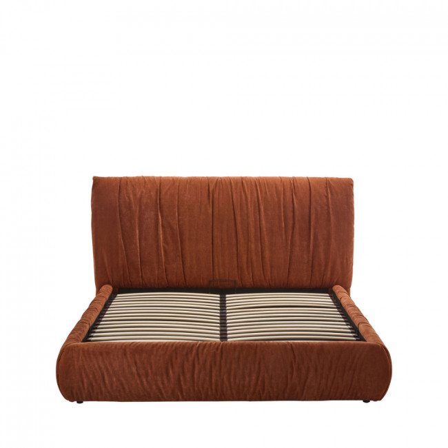 Livia - Lit coffre en tissu 160x200cm